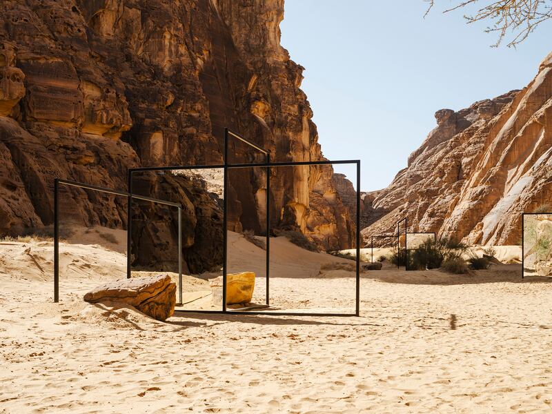 Alicja Kwade's 'In Blur' reflect and frame the natural artefacts she encountered on the desert floor.