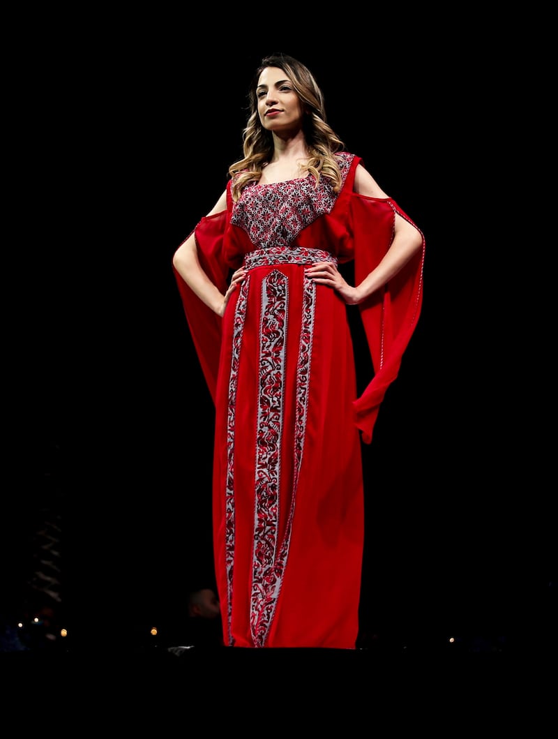 A model dressed in a piece by Jordanian designer Wisam Khalil.