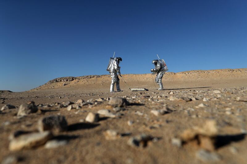 Hundreds of volunteers are also taking part, including many locals, aware of the potential that this month's mission is a good stage to promote Oman internationally, not just for scientific expeditions. Karim Sahib / AFP Photo