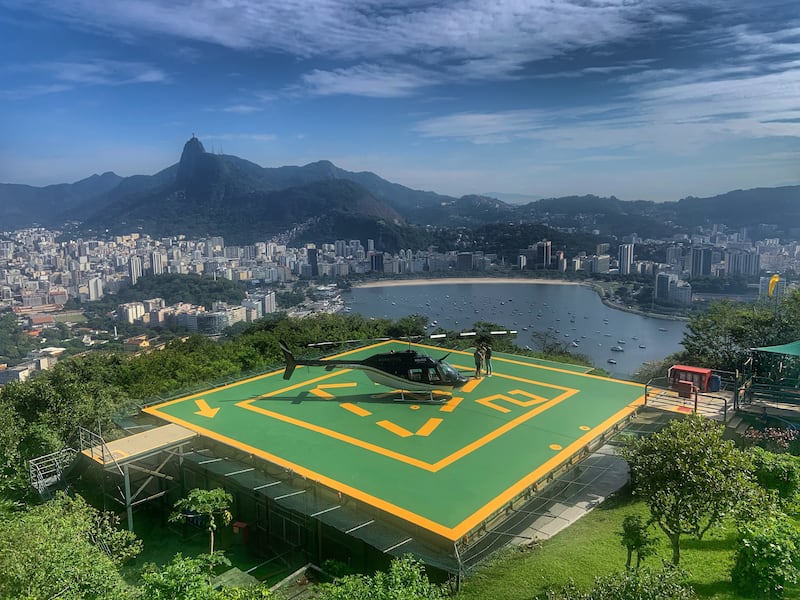 A helipad above Rio de Janeiro. Photo: Emma Pearson for The National