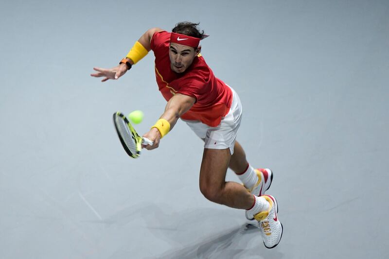 Rafael Nadal in action against Denis Shapovalov. AFP