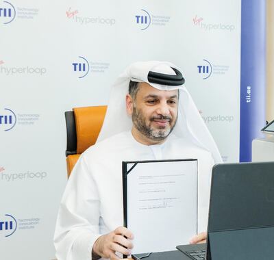 Faisal Al Bannai, secretary general of ATRC, signed the agreement with Virgin Hyperloop virtually. ATRC 