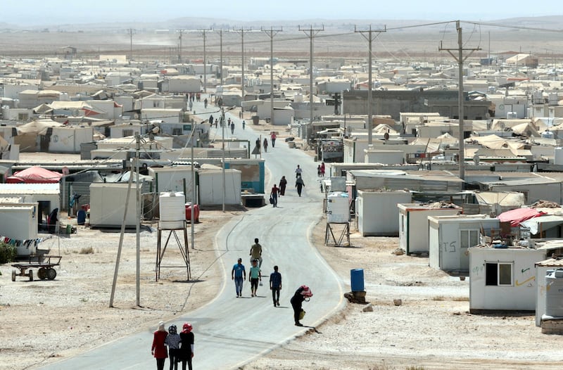 A view of the sprawling UN-run camp for Syrian refugees. AFP