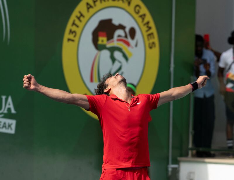 Moez Echargui during the African Games in Accra, Ghana, in March. Reuters