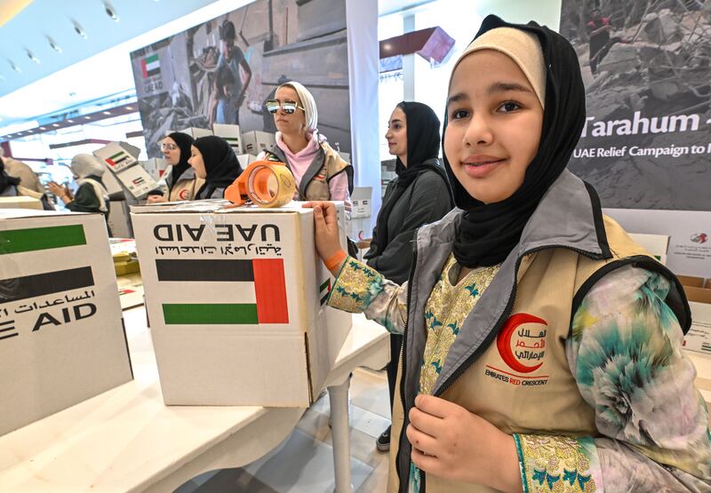 People from around the UAE gather to lend a helping hand and donate essential items to Palestinians affected by the war