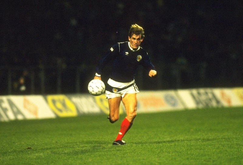 1987:  Kenny Dalglish of Scotland in action during a European Championship qualifying match against Luxembourg at Hampden Park in Glasgow, Scotland. Scotland won the match 3-0. \ Mandatory Credit: Simon  Bruty/Allsport