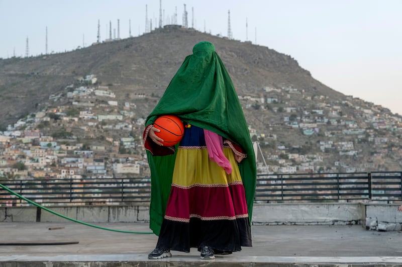 Girls and women in Afghanistan have been barred from playing sports by the Taliban, but some refuse to give up the games they love. All photos: AP