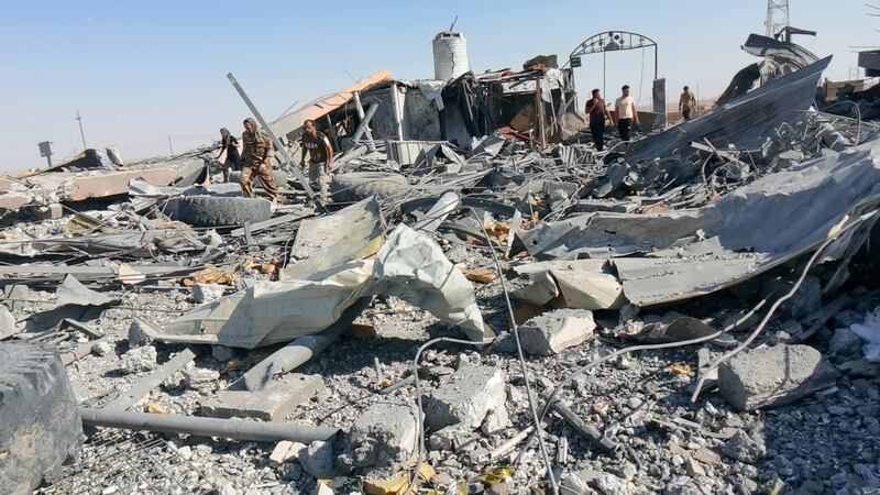 The ruins of a medical centre in Skeiniya, northern Iraq, which was struck in a Turkish air strike. Reuters