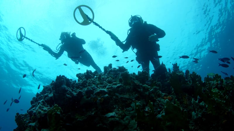 Treasure hunter Darrell Miklos, is searching to find the shipwrecks photographed by his friend, the late astronaut Gordon Cooper, in the Caribbean.  Courtesy Discovery Communications