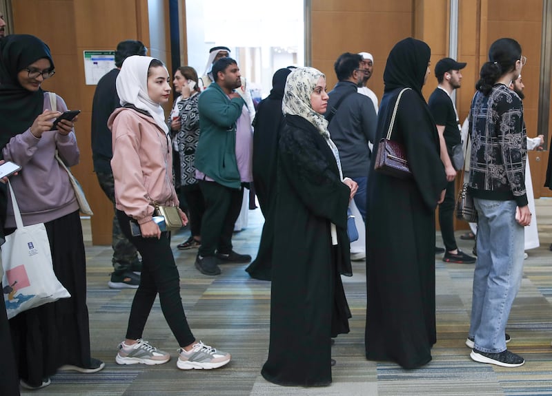 Volunteers register to help with the campaign