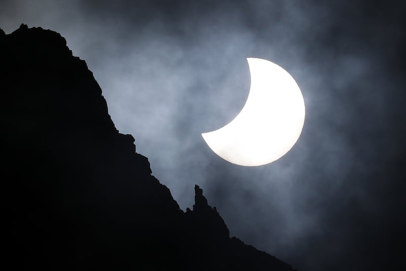 A partial solar eclipse as seen in the Tatra Mountains, southern Poland. EPA