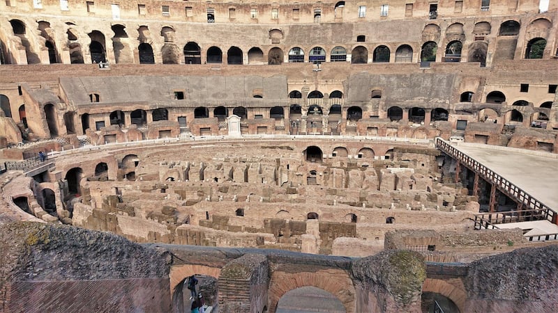 The Colosseum’s 15,000-square-metre hypogea has been restored and is now open to visitors for the first time. Courtesy Tod’s Group