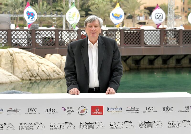 DUBAI, UNITED ARAB EMIRATES - DECEMBER 08:  President of the Academy of Motion Picture Arts and Sciences John Bailey during a photocall on day three of the 14th annual Dubai International Film Festival held at the Madinat Jumeriah Complex on December 8, 2017 in Dubai, United Arab Emirates.  (Photo by Neilson Barnard/Getty Images for DIFF)
