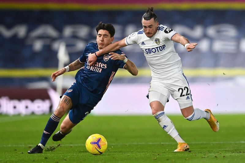 Hector Bellerin – 5. Given how rapid he is, it was a surprise to see him struggle to keep pace with Harrison and Alioski as Leeds had plenty of joy down his flank. AFP