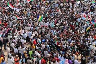 Sudanese people staged a large protest on Thursday calling for the appointment of new chief of judiciary and prosecutor general in Khartoum. EPA