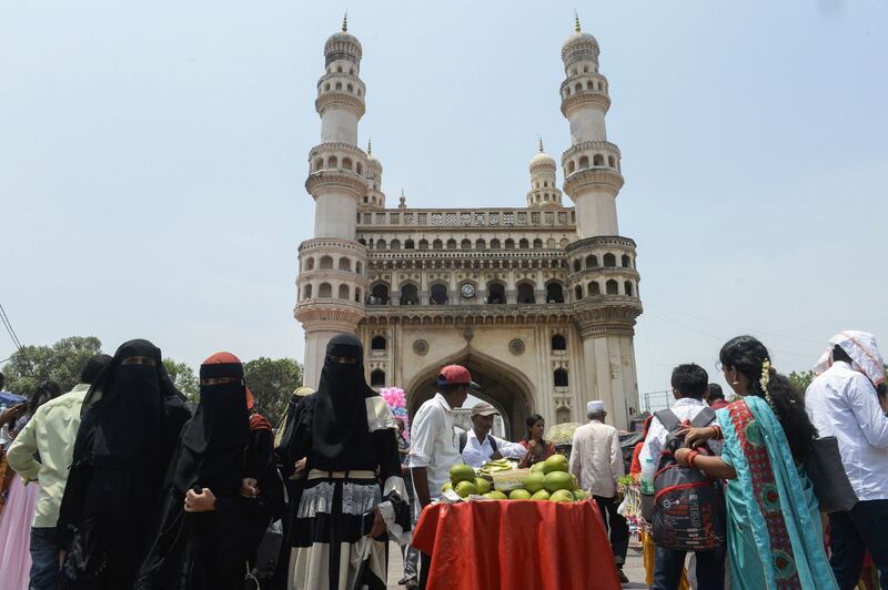 Charminar monument, one of the most famous landmarks in India's southern city of of Hyderabad. AFP