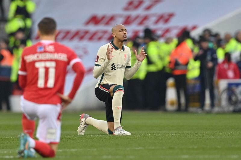 Fabinho – 6. The Brazilian did plenty of work in the trenches in a starting midfield trio that never quite clicked. He was replaced by Thiago in the 64th minute. AFP