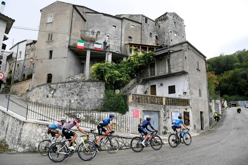 Cyclists during Stage 9 of the Giro d'Italia - from San Salvo to Roccaraso - on Sunday, October 11. AP
