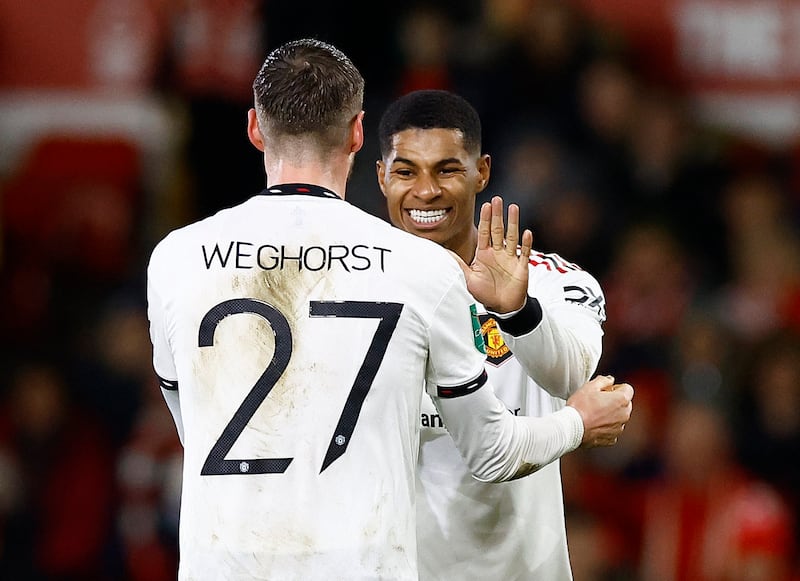 Marcus Rashford - 8 Picked up the ball well inside his own half after six minutes, slalomed past three Forest players and shot past Hennessey for his 10th goal in ten matches, his best ever run of form. Off early, his job done. Scored in every round of the competition.

Action Images