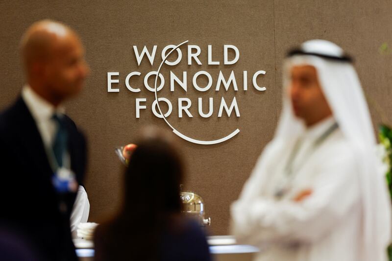 Visitors attend the World Economic Forum (WEF) in Riyadh. Reuters