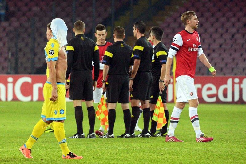 The elation turned to despair, though, as Borussia Dortmund escaped Marseille with a victory that left Napoli on the outside looking in at the last 16. Ciro Fusco / EPA