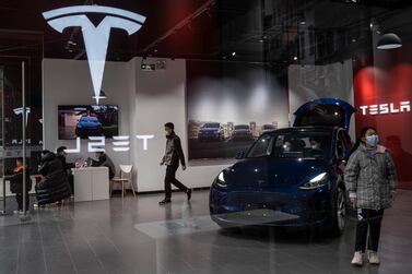 Tesla is currently building Model Y at its gigafactories in Germany and the US and aims to start deliveries from each location this year. Getty