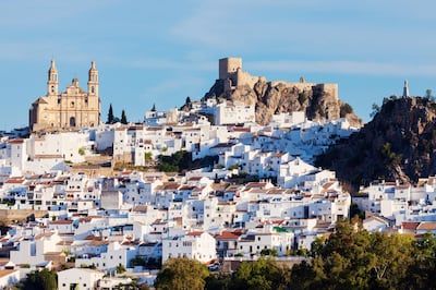 Olvera panorama seen in the morning. 
Olvera, Andalusia, Spain. Getty Images