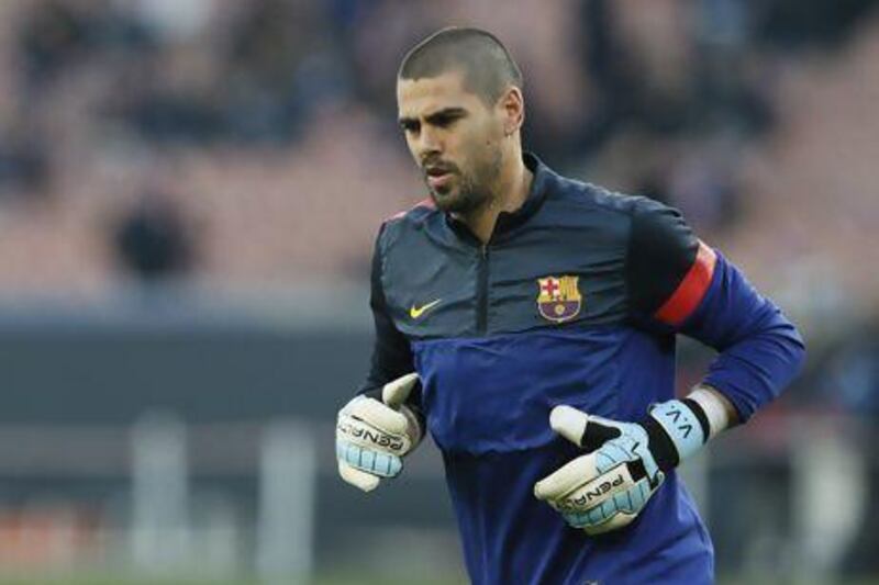 Barcelona would like Victor Valdes to stay on but the goalkeeper wants a change. Kenzo Tribouillard / AFP