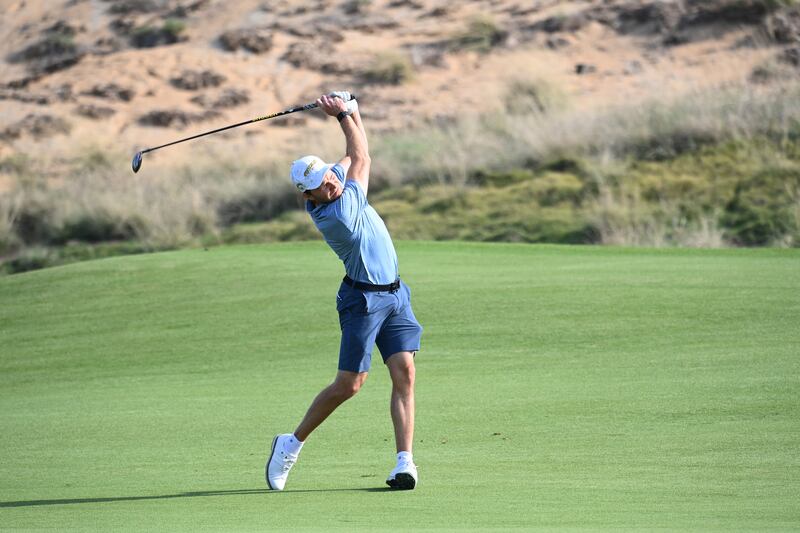 Maximilian Kiefer of Germany plays a shot on the seventh hole. Getty Images