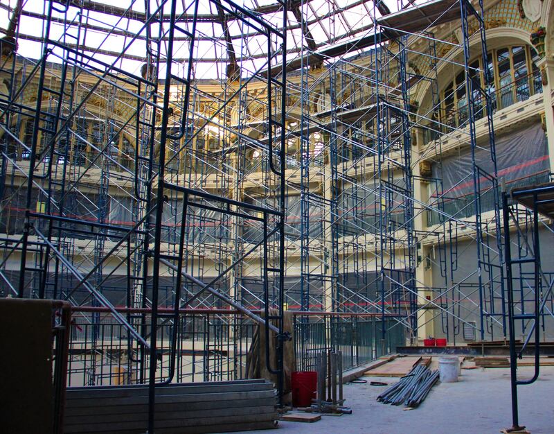 The Arcade's under-construction rotunda in 2019.