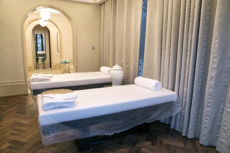 Massage tables inside a villa at Emaar’s Dubai Hills. Reem Mohammed / The National