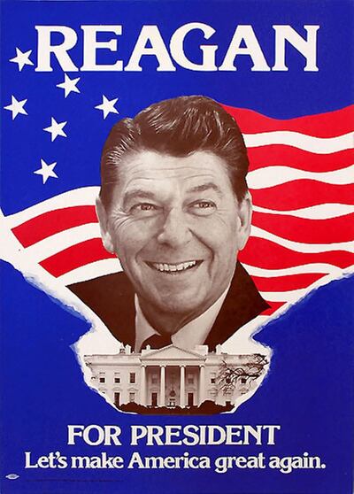 A campaign poster from the Ronald Reagan era.