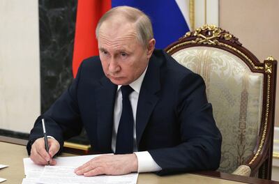 The far-right scene has competing views on Russian President Vladimir Putin. AP 