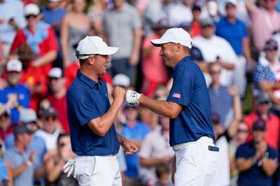Jordan Spieth and Justin Thomas earned the only afternoon win for the US. Reuters