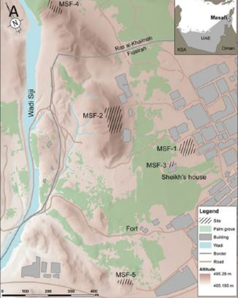 The village is thought to have been occupied during the late Bronze Age and beginning of the Iron Age. Photo: French Archaeological Mission in the UAE 

