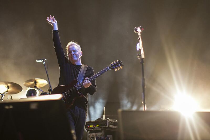 British band New Order perform in Dubai on Friday. Mona Al Marzooqi / The National 