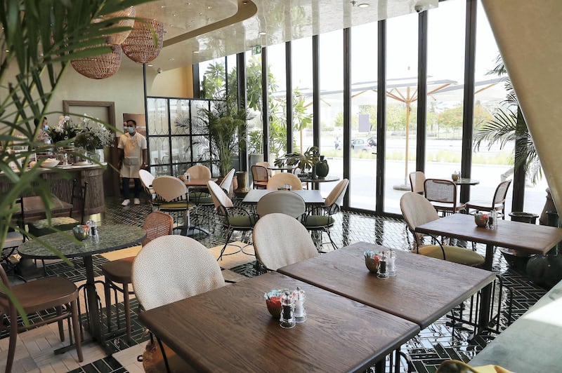 DUBAI, UNITED ARAB EMIRATES , June 18  – 2020 :- View of the Tashas café at the Galleria Mall in Al Barsha in Dubai.  (Pawan Singh / The National) For Lifestyle. Story by Ashleigh Stewart