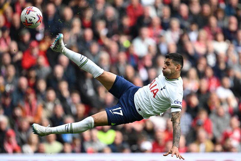 Cristian Romero - 6. Carelessly lunged into a mistimed tackle on Gakpo to give away a penalty but helped make amends by assisting Son for Spurs’ second goal with a pass over Liverpool’s backline. AFP