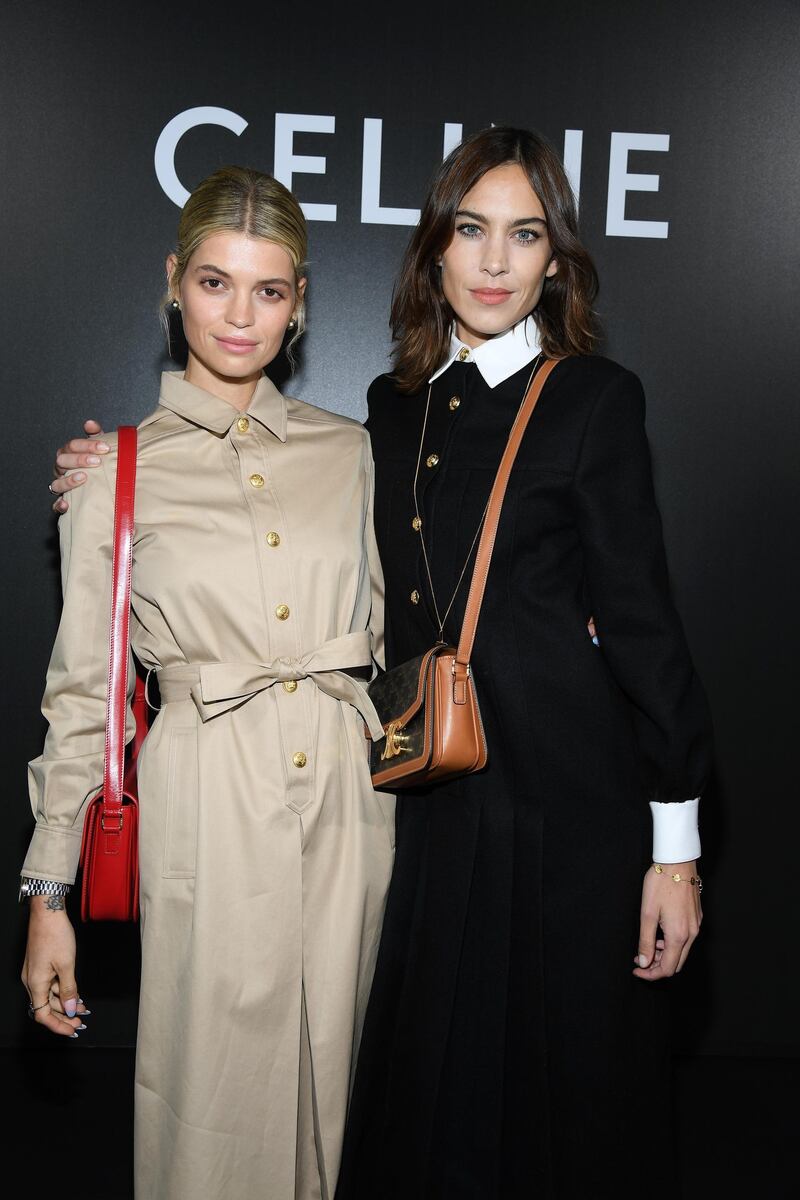 Pixie Geldof and Alexa Chung attend the Celine show as part of Paris Fashion Week on September 27, 2019. Getty Images