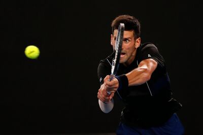 Tennis - Australian Open - Margaret Court Arena, Melbourne, Australia, January 20, 2018. Serbia's Novak Djokovic in action during his match against Spain's Albert Ramos-Vinolas. REUTERS/Issei Kato