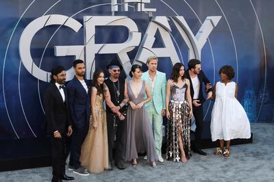 The cast of 'The Gray Man' at the film's world premiere in Los Angeles. Reuters