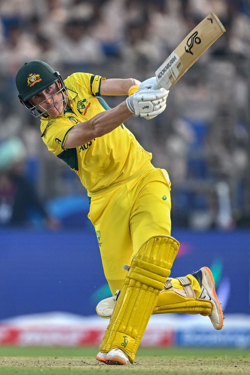 Australia's Marnus Labuschagne plays a shot on his way to 62. AFP