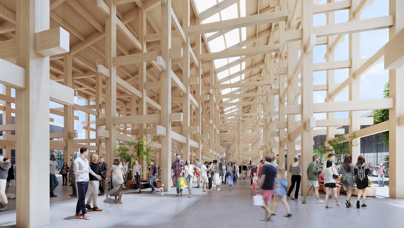 Once completed, the great ring roof covered with greenery and flowers will form an aerial corridor offering a bird’s eye view of the Expo site below