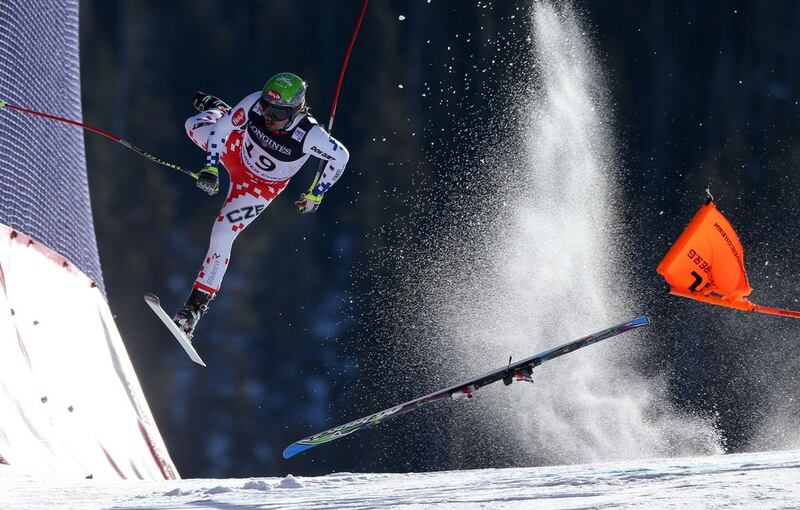 Ondrej Bank had a horrible crash at the FIS Alpine World Championships 2015 in Vail/Beaver Creek. Luckily the skier did not sustain heavy injuries following the crash. GEPA pictures/ Christian Walgram