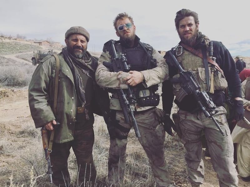 Laith Nakli on the set of movie '12 Strong'. Nakli plays Commander Ahmed Lal in the film, which follows a special forces team in Afghanistan. Photo: Laith Nakli / Instagram