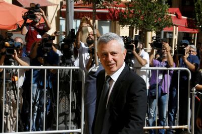 Lebanese Christian politician, MP and leader of the Marada movement Suleiman Franjieh walks into the parliament building, in downtown Beirut, on October 31, 2016. Reuters