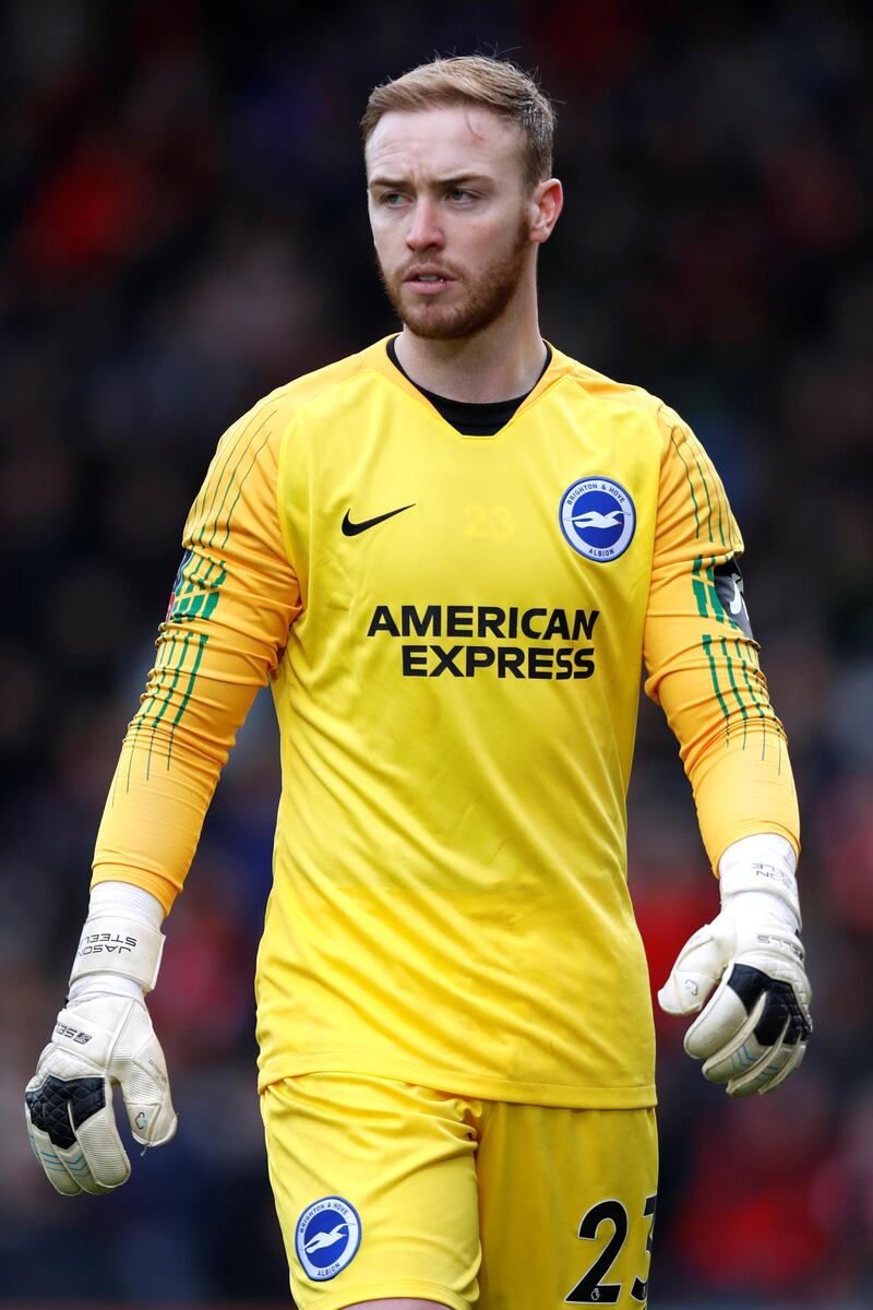Soccer Football - FA Cup Third Round - AFC Bournemouth v Brighton & Hove Albion - Vitality Stadium, Bournemouth, Britain - January 5, 2019     Brighton's Jason Steele                 Action Images via Reuters/Paul Childs