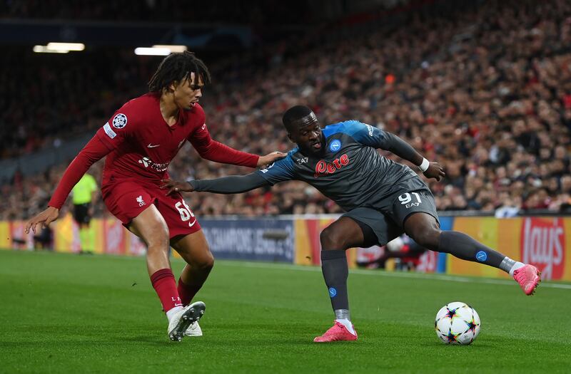 Trent Alexander-Arnold - 6. The 24-year-old was restrained in his forward motion. He was watchful in defence and was replaced by Ramsay with three minutes to go. Getty
