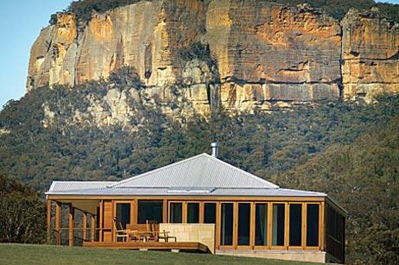 The resort sits at the foot of the Blue Mountains and features individual cabins.