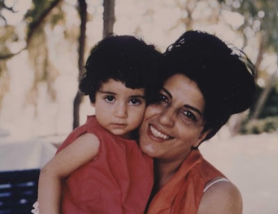 Iranian artist Behjat Sadr with her daughter, Mitra. Mitra Goberville